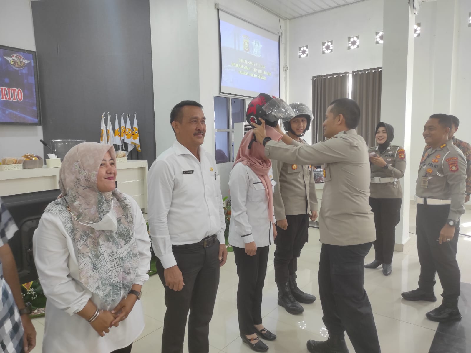 Polres Muba Sosialisasi ETLE dan Aplikasi SMART City Dulur Kito