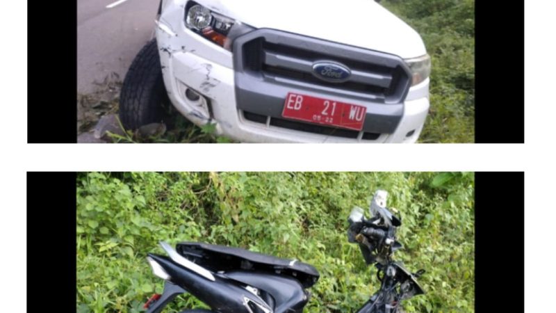Usai Antar Pasien Rujukan, Mobil Ambulance PKM Bari Kecelakaan di Wae Bobok