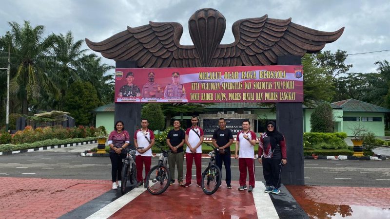 Polres Langkat Olahraga Bersama Instansi Terkait Untuk Penguatan Sinergitas TNI – POLRI