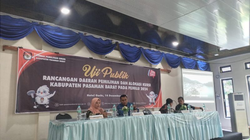 Wilayah Pemilihan di Kabupaten Pasaman Barat Di Rencanakan Dari 4 Dapil Menjadi 5 Dapil