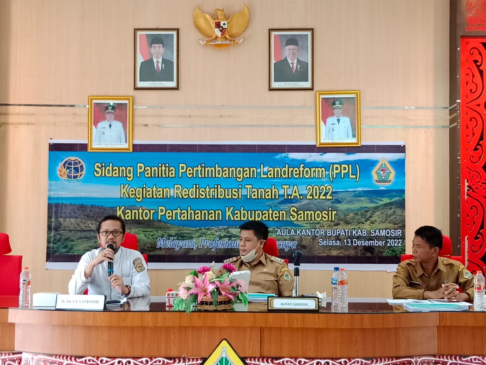 Bupati Samosir Buka Sidang Pertimbangan Landreform Kegiatan Redistribusi Tanah T.A 2022