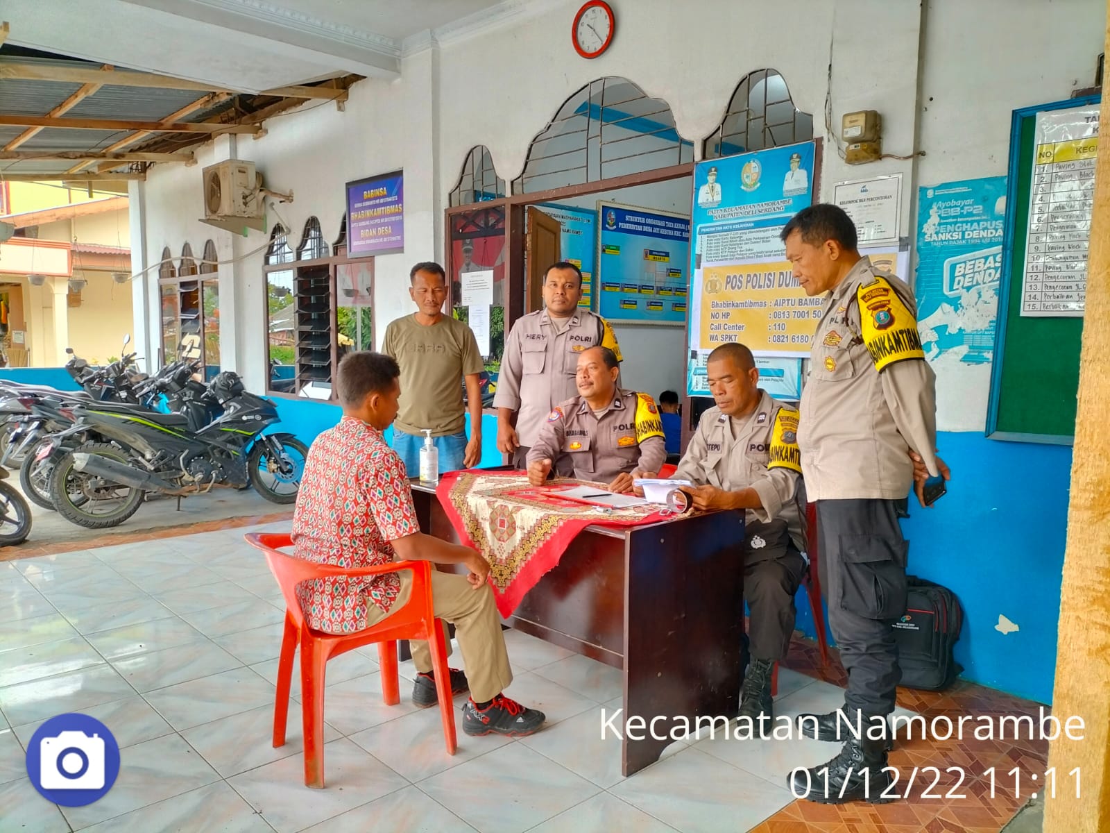 Personil Polsek Namorambe Polresta Deli Serdang Laksanakan Patroli di Pos – Pos Dumas Presisi