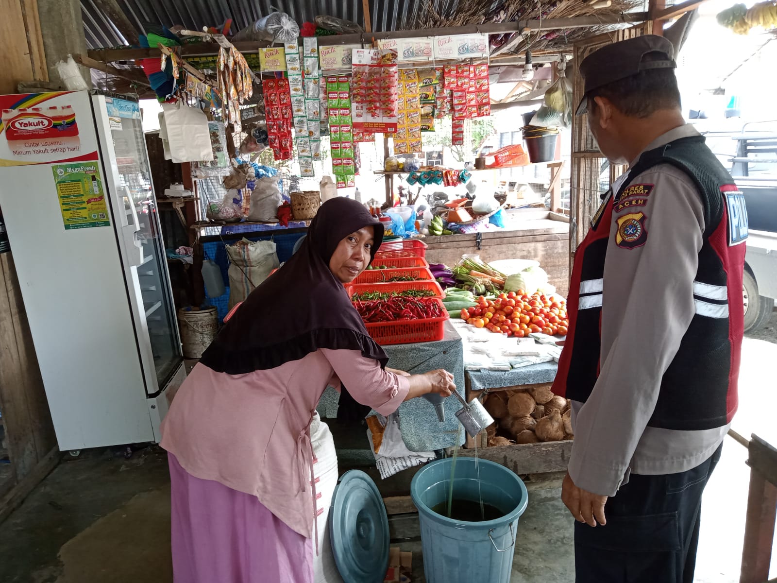 Polsek Jajaran Polres Aceh Barat Pantau Ketersediaan Sembako Jelang Nataru