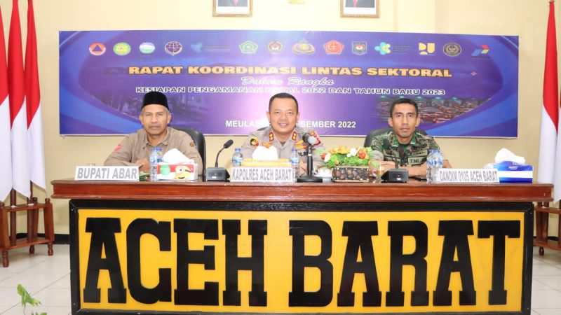 Polres Aceh Barat Gelar Rakor Lintas Sektoral Pengamanan Nataru