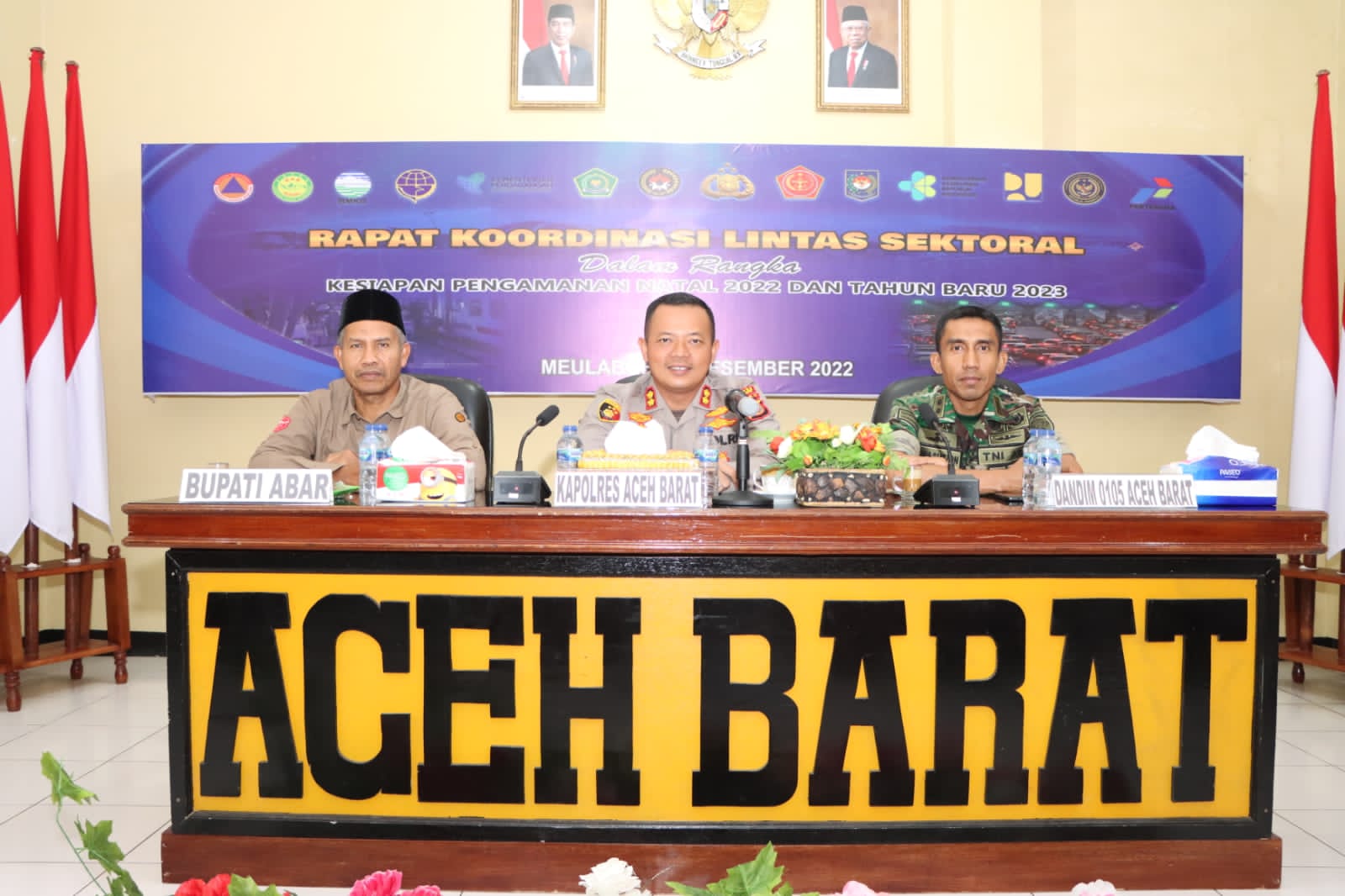 Polres Aceh Barat Gelar Rakor Lintas Sektoral Pengamanan Nataru