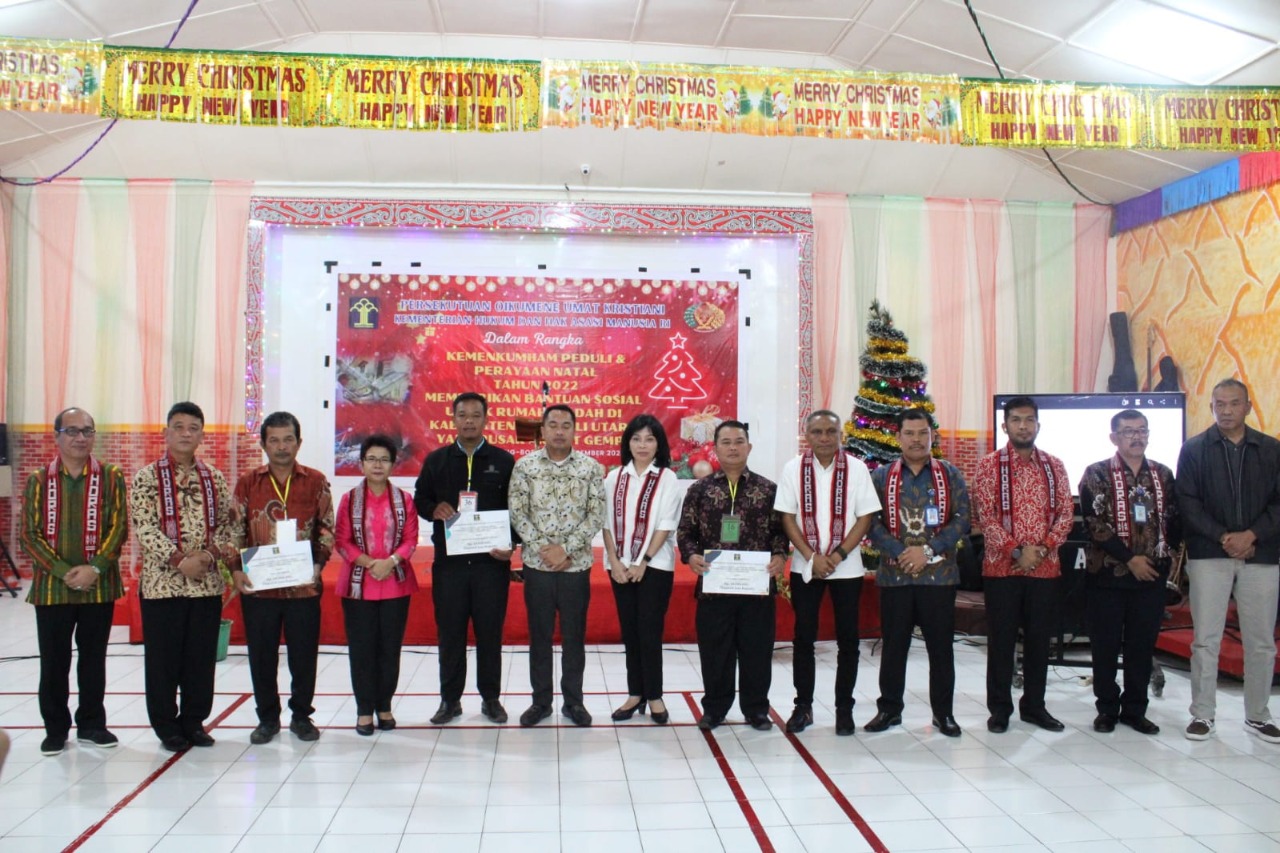 Bertempat di Lapas Siborongborong, Kemenkumham Gelar Bakti Sosial Untuk Rumah Ibadah Yang Terdampak Gempa Taput
