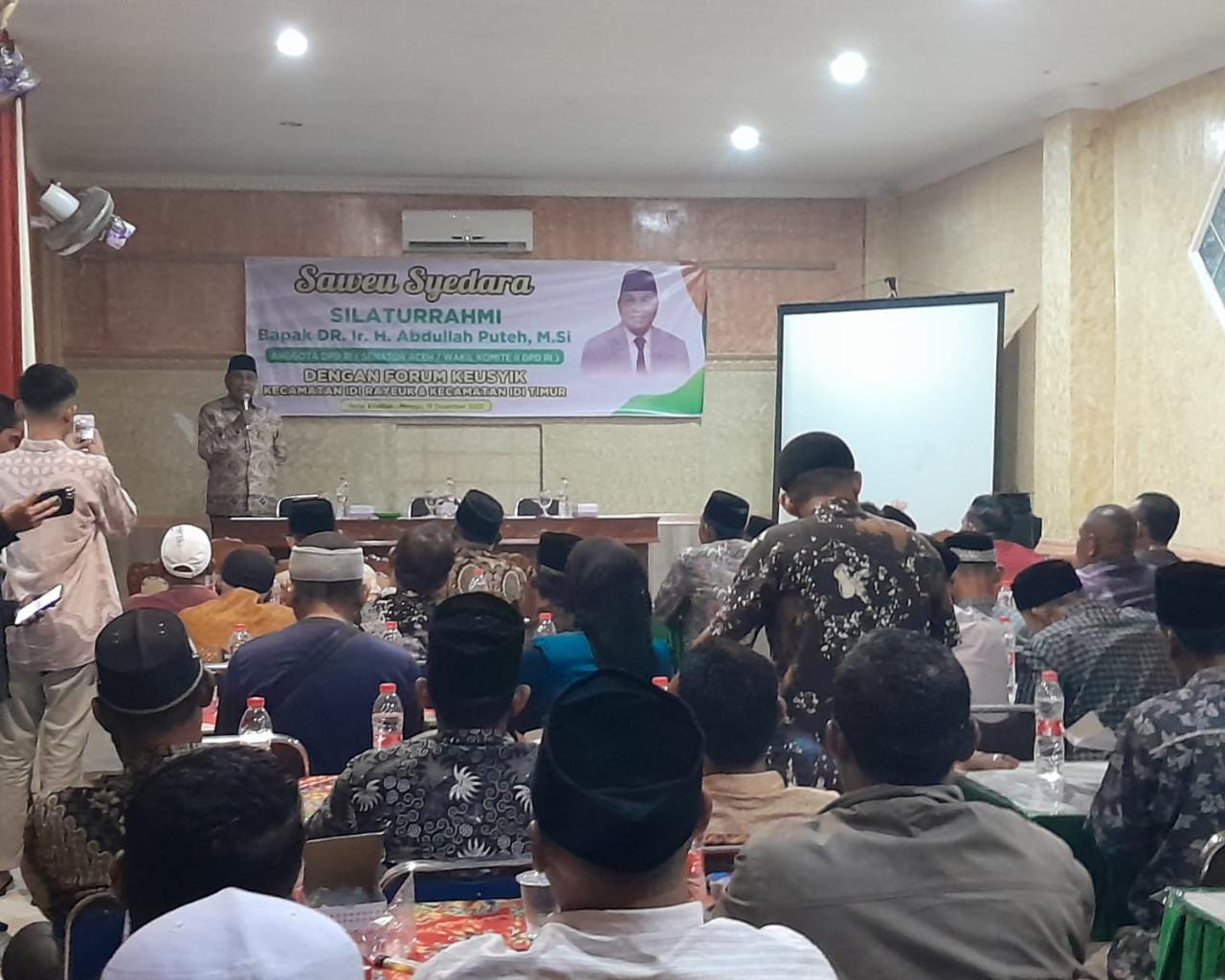 Anggota DPD RI Wakil Komite II DR.Ir.H.Abdullah Puteh.M.Si Silaturahmi dengan Forum Keuchik di Aceh Timur