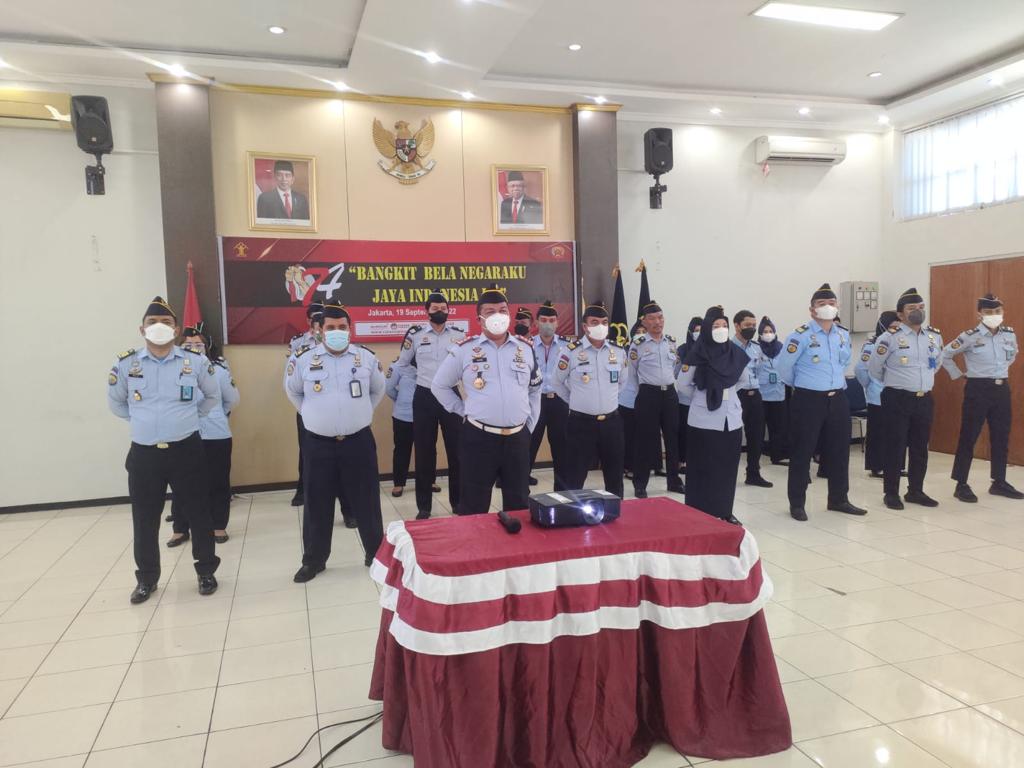 Rutan Cipinang Ikuti Upacara Peringatan Hari Bela Negara ke-74 dan Kesiapan NATARU 2022/2023 