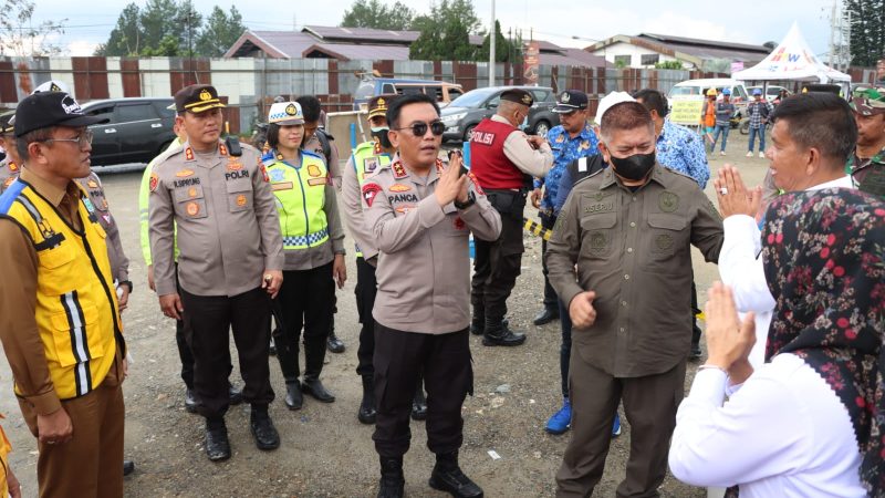 Jelang Ops Lilin Toba 2022 Kapolres Simalungun Dampingi Kunjungan Kapolda Sumut Cek Jalur Alternatif Tol Sinaksak