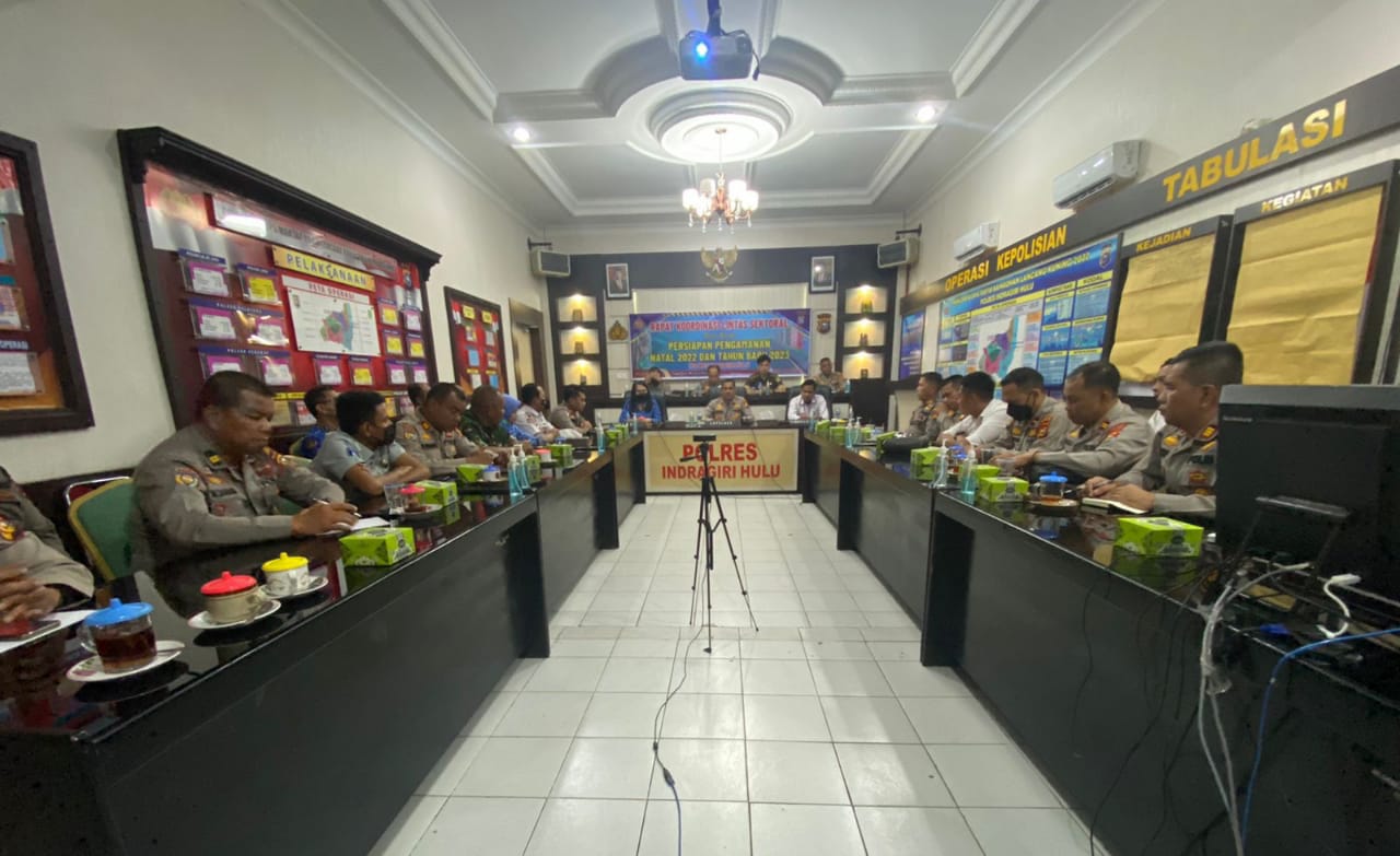Amankan Nataru Polres Inhu Zoom Meeting Bersama As Ops Kapolri 