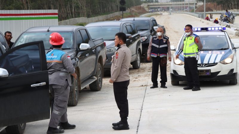 Jadikan Tol Sinaksak Jalur Alternatif, Kapolres Simalungun Laksanakan Simulasi dan Pola Pengamanan