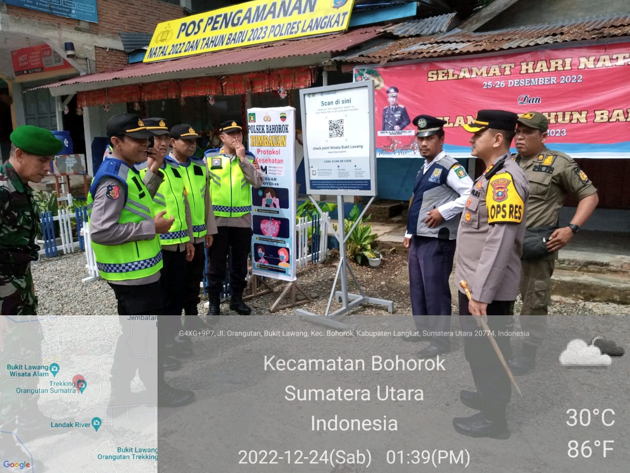 Pastikan Lokasi Wisata Aman Dan Nyaman Kapolres Langkat Polda Sumut Cek Pos Pengamanan Bukit Lawang