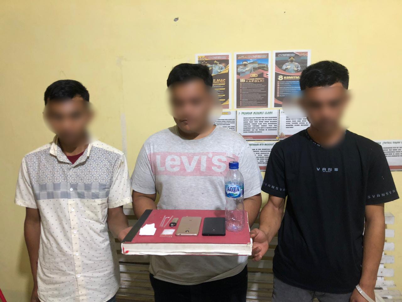 Satnarkoba Polres Bener Meriah ringkus tiga orang pemuda yang Diduga Menyalahgunakan Narkotika Jenis Sabu