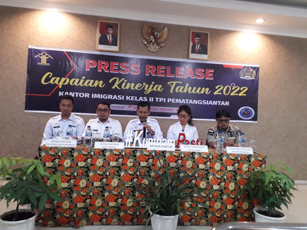 Saluut.. !! Tahun 2022 Kinerja Kantor Imigrasi Kelas II TPI Pematang Siantar Meningkat Signifikan, Berikut Capaiannya
