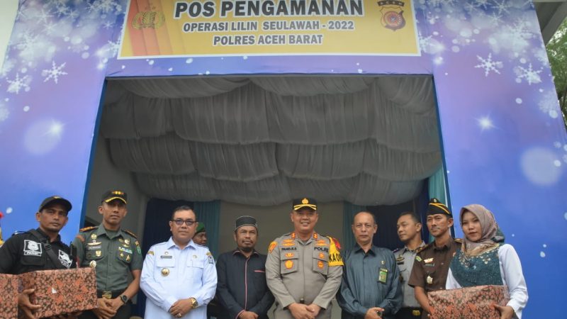 Kapolres Aceh Barat Bersama Forkopimda Lakukan Pengecekan Posko Operasi Lilin-Seulawah 2022