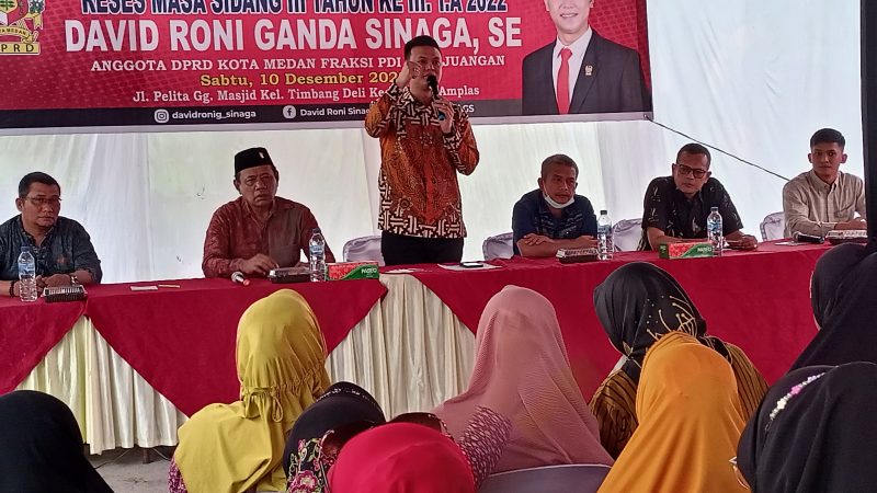 Pelaksanaan Reses Tahun ke III Tahun 2022, Sesi 1, David Roni Tampung Aspirasi Warga Kecamatan Medan Amplas