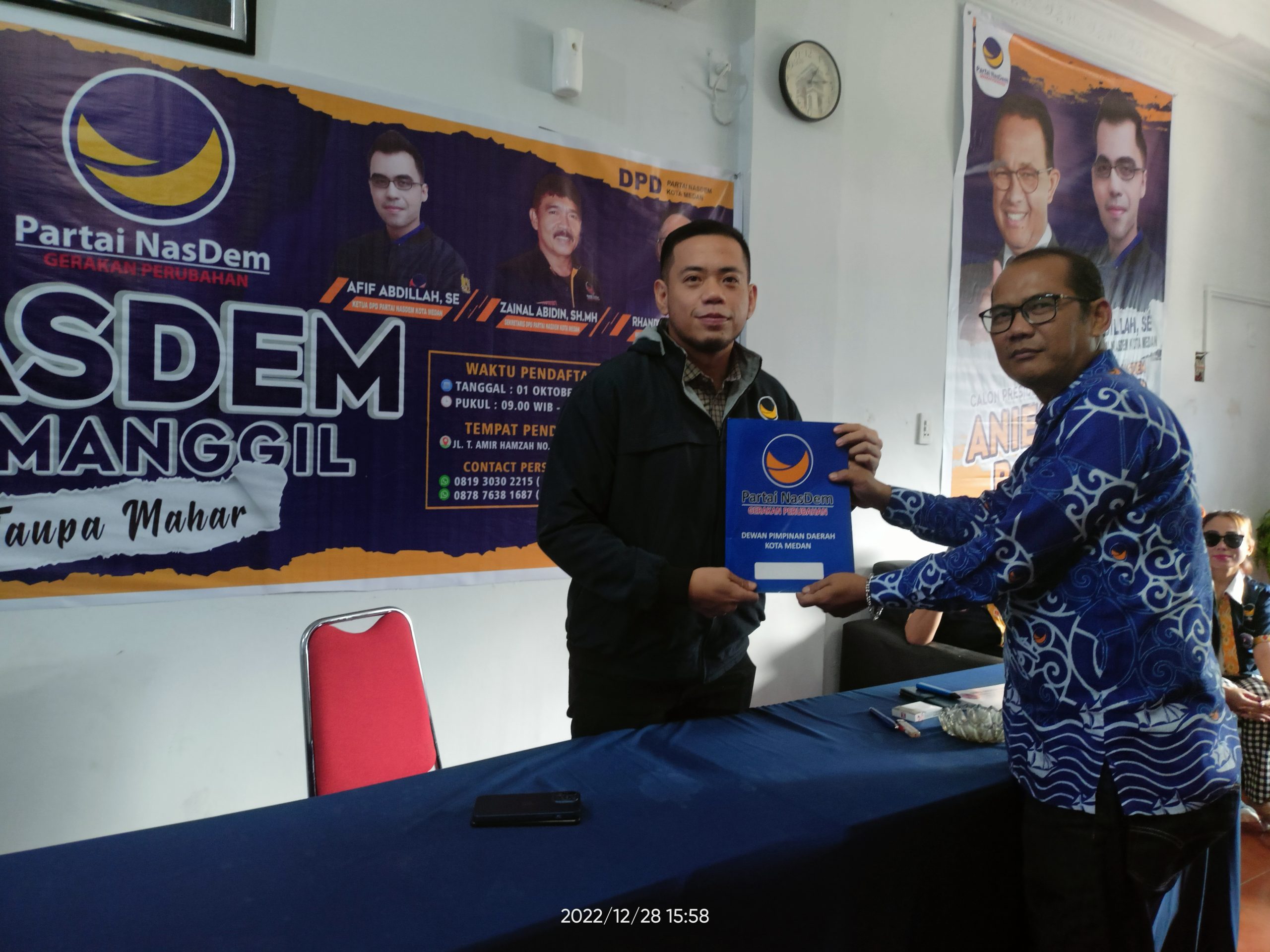 Mendaftar Sebagai Bacaleg DPRD Kota Medan Tahun 2024 – 2029, DPD Partai NasDem Yakin Dapat Dua Kursi di Dapil 1