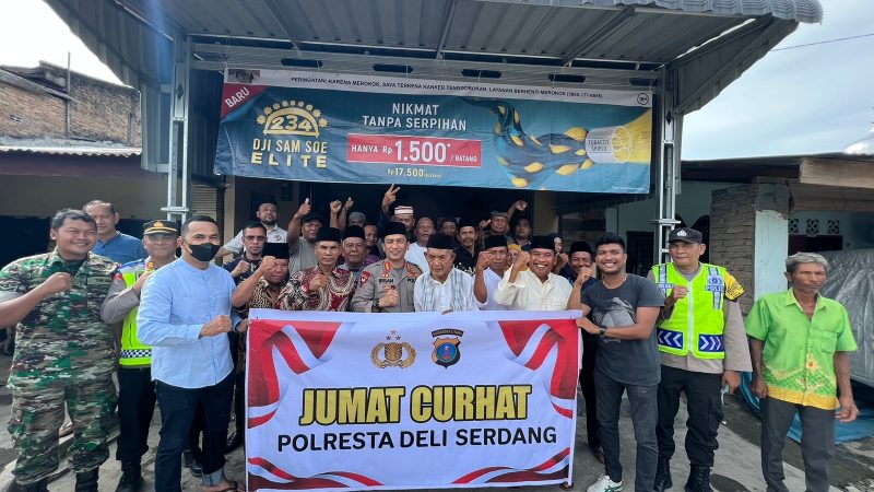 Kapolresta Deli Serdang Dengarkan Keluhan Warga Masyarakatnya di Jumat Curhat