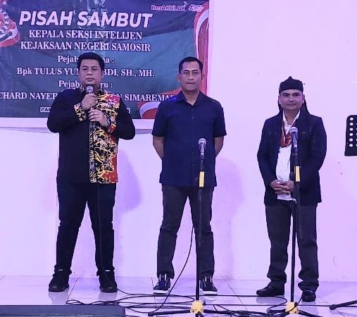 Bupati Samosir Hadiri Pisah Sambut Kasi Intel Kejari Samosir