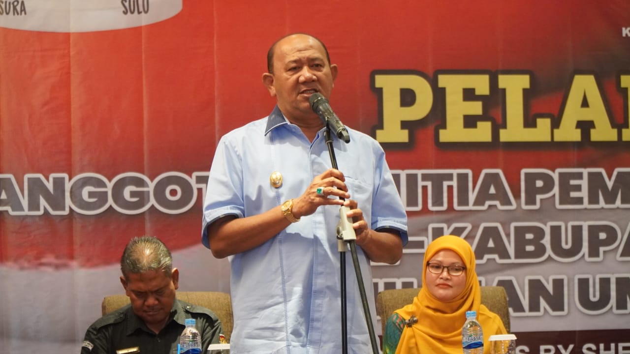 KPU Langkat Lantik 155 Anggota PPK DI Hadiri Plt Bupati Langkat