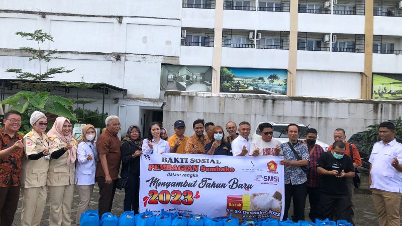 Ini Lembaga Media  Penerima Paket Sembako dari Penasihat SMSI Sumut 