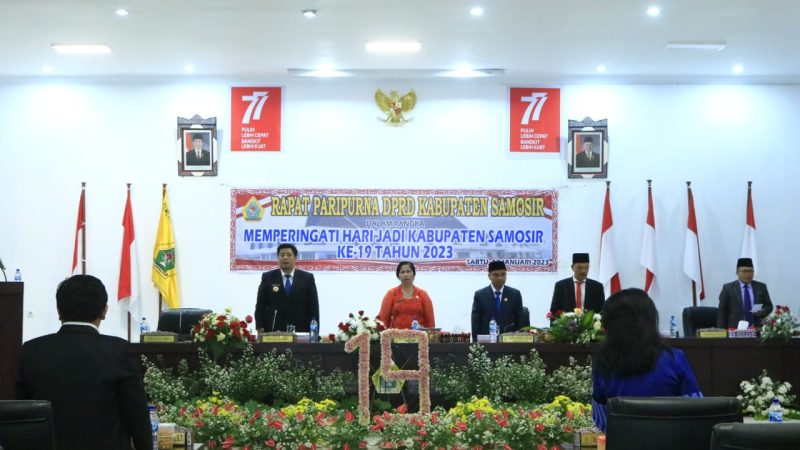 Rapat Paripurna DPRD Samosir Peringati Hari Jadi Kabupaten ke-XIX