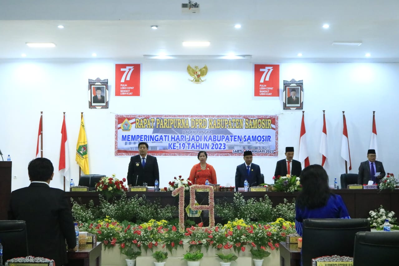 Rapat Paripurna DPRD Samosir Peringati Hari Jadi Kabupaten ke-XIX