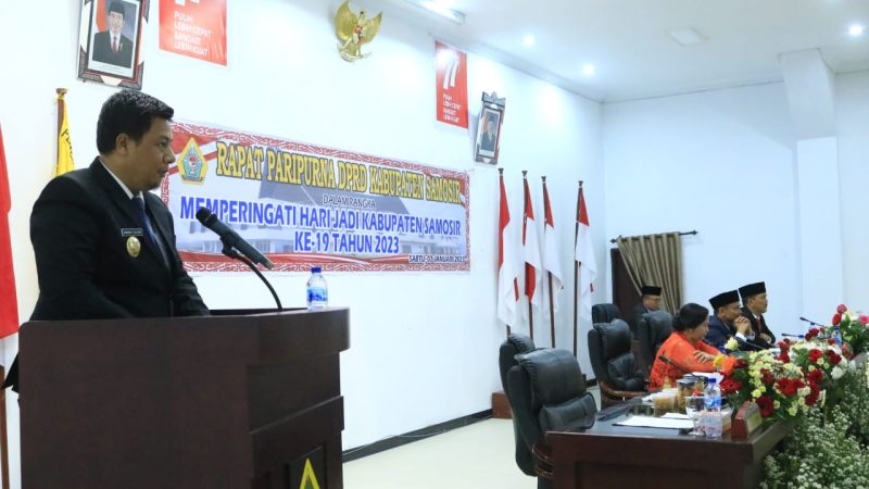 Bupati Samosir Hadiri Paripurna DPRD Peringati Hari Jadi Kabupaten ke- XIX