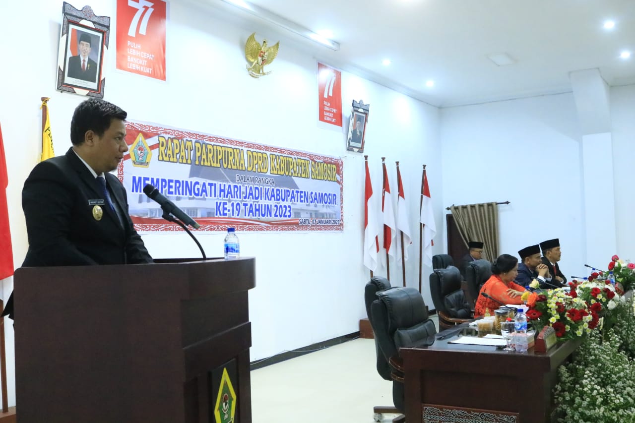 Bupati Samosir Hadiri Paripurna DPRD Peringati Hari Jadi Kabupaten ke- XIX