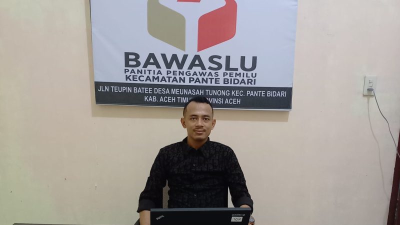 Panwascam Pante Bidari Aceh Timur Buka Pendaftaran Panwaslu Kelurahan/Desa, Berikut Persyaratannya