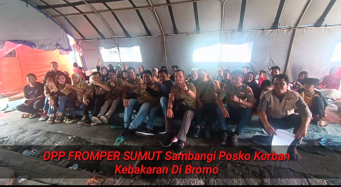 DPP FROMPER Sumut dan Tim Redaksi Gelar Baksos Korban Kebakaran Jalan Bromo