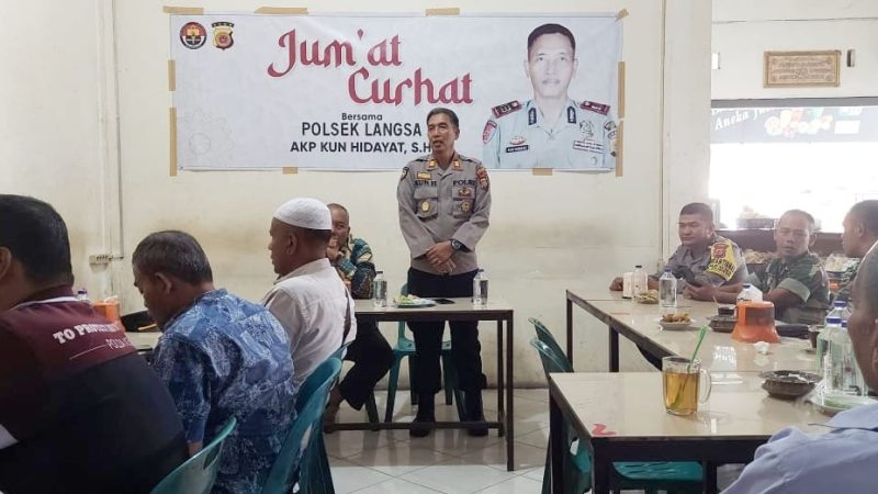 Jum’at Curhat Kapolsek Langsa Bersama Masyarakat Gampong Blang Seunibong