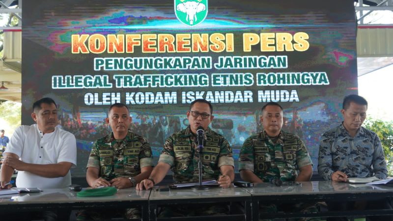 Tim gabungan Deninteldam IM Ungkap Terduga Sindikat TPPO (Imigran Rohingya) di wilayah Kab.Aceh Tamiang