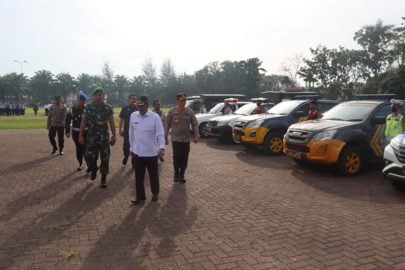 Polresta Deli Serdang Bersama TNI dan Pemkab Deli Serdang Laksanakan Apel Gelar Pasukan Penanganan Premanisme Dan Geng Motor