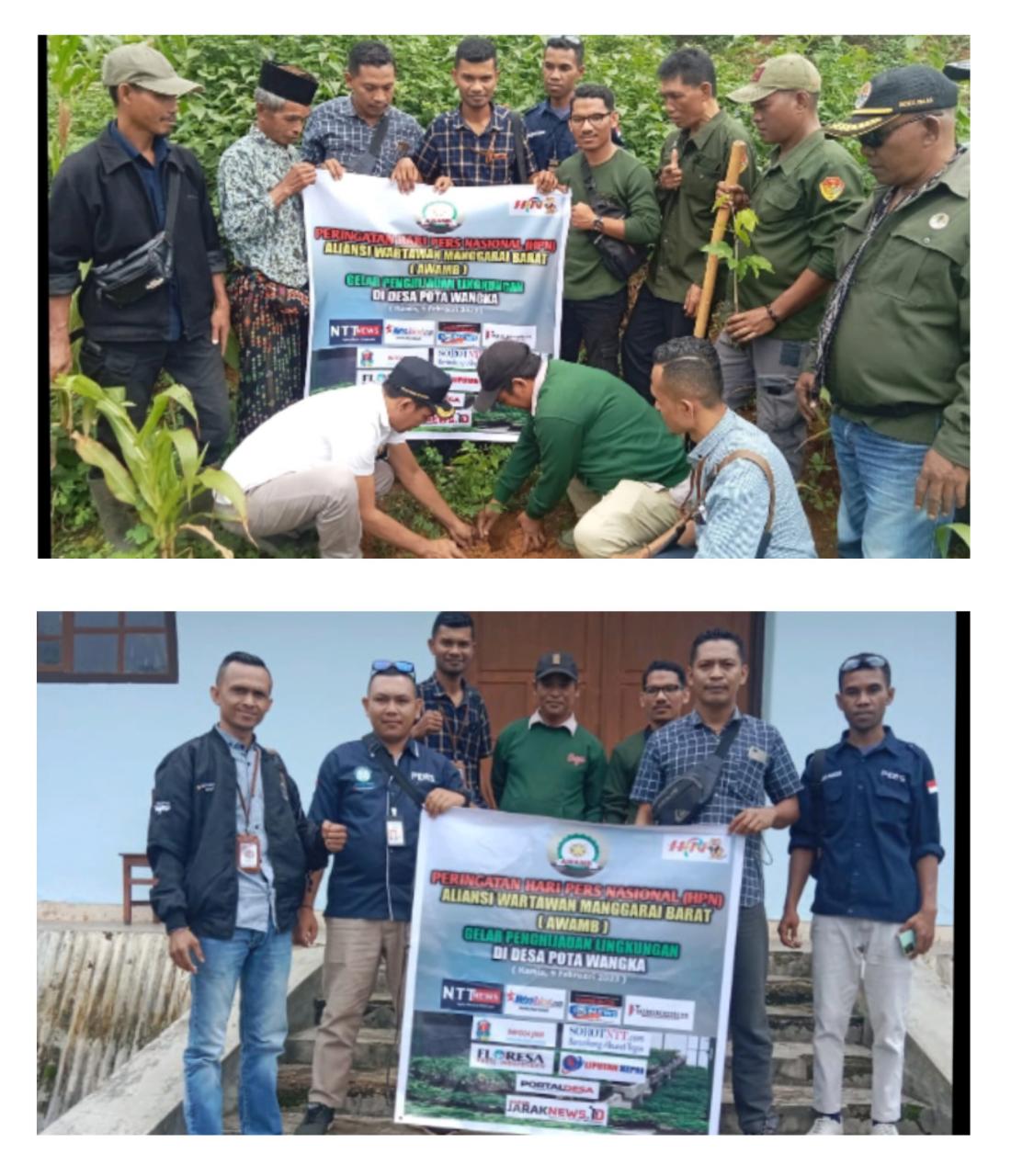 Memperingati HPN 2023, AWAMB Mengelar Penanaman 8 Ribu Pohon Di Desa Pota Wangka