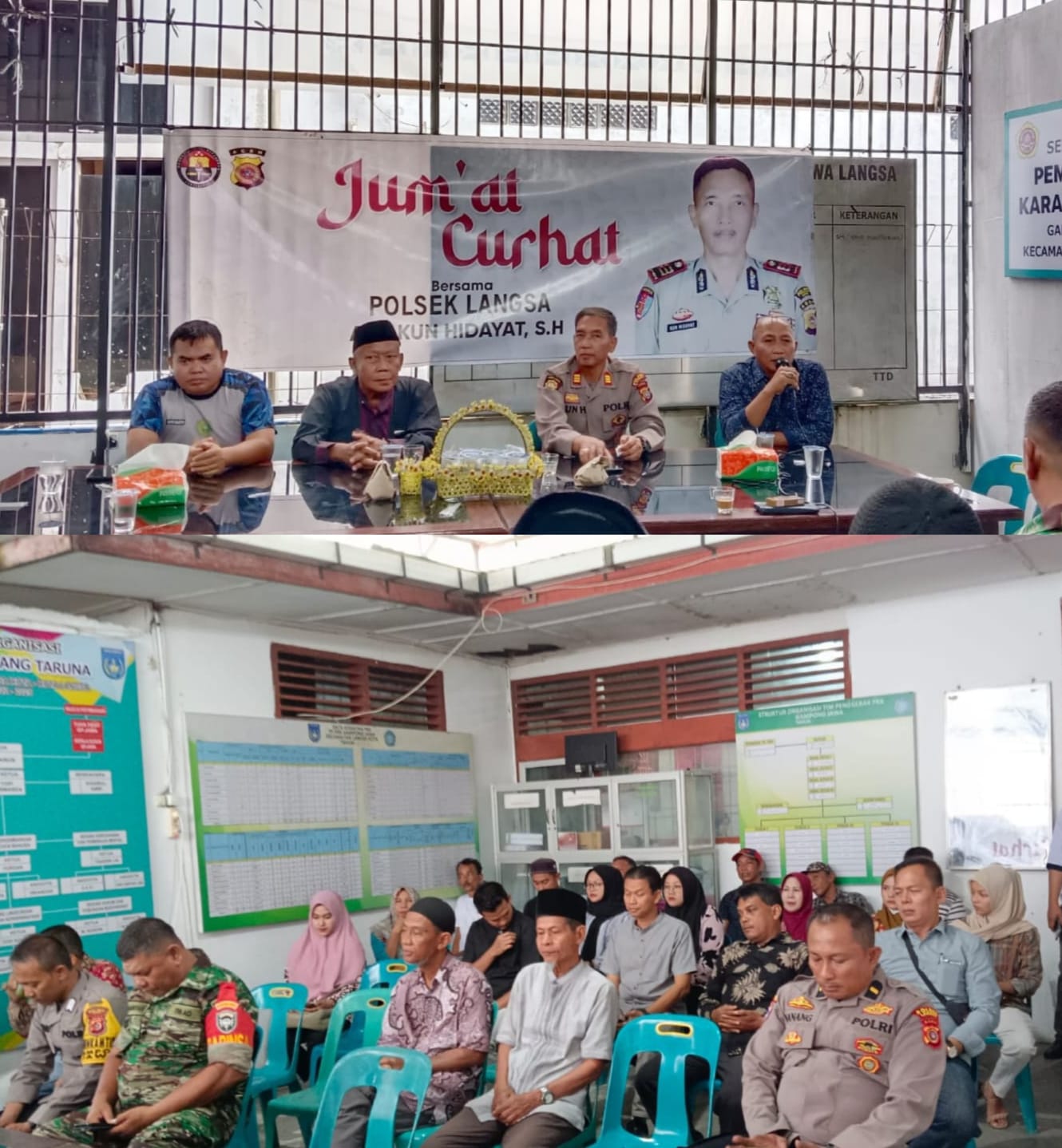 Kapolsek Langsa Gelar Jum’at Curhat Bersama Perangkat Desa dan Masyarakat
