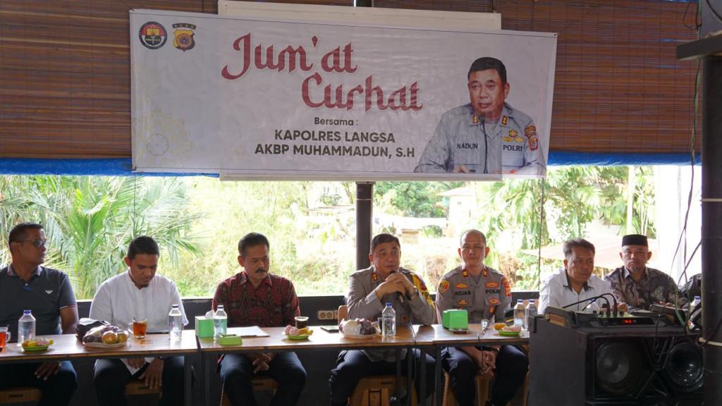 Polres Langsa Laksanakan Jumat Curhat Di Gampong Sidodadi