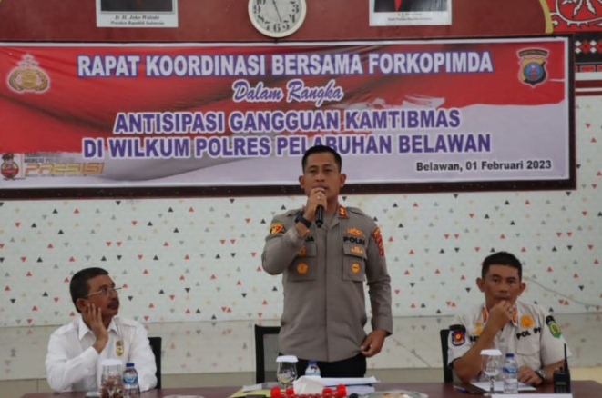 Solusi Atasi Tawuran Ala Kapolres Pelabuhan Belawan Dalam Rakor Forkopimda