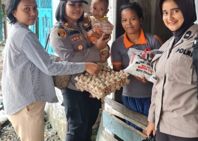 Kapolsek Medan Tuntungan Peduli Kepada Keluarga Stunting Di Wilkumnya