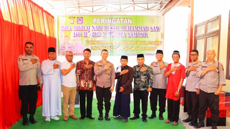 Jajaran Polres Samosir Peringati Isra Mi’raj Nabi Muhammad 1444 H