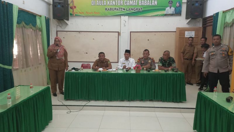Kapolsek PKL Brandan Hadiri Rapat Koordinasi Permasalahan pemugaran pembangunan pagar Masjid Raya Pkl.Brandan