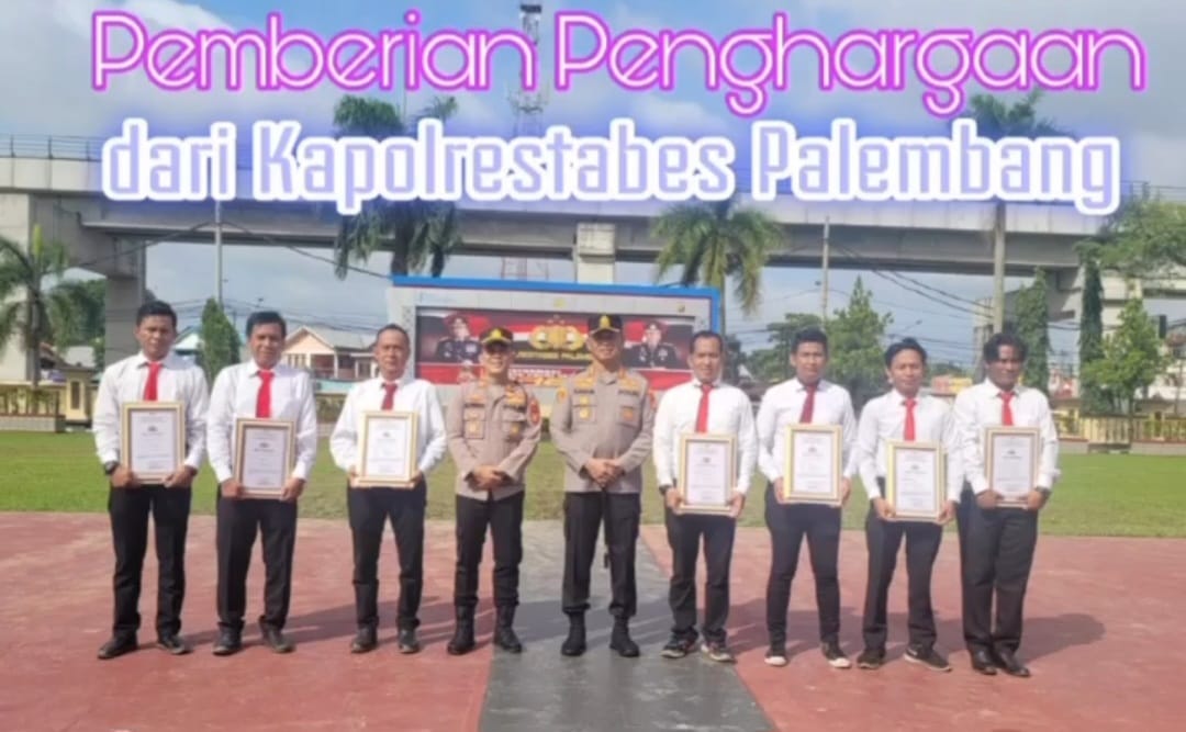 Gerak Cepat Amankan Pembunuh Pelajar, Polsek Kertapati Terima Penghargaan Dari Kapolrestabes Palembang