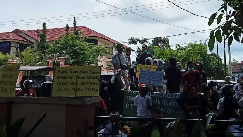 Singkirkan PT Mahanaim Group, Keluarga Suwandi Demo Di Kantor BPN Mabar
