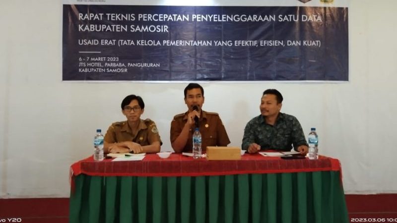 Bupati Samosir Buka Rapat Teknis Percepatan Penyelenggaraan Satu Data