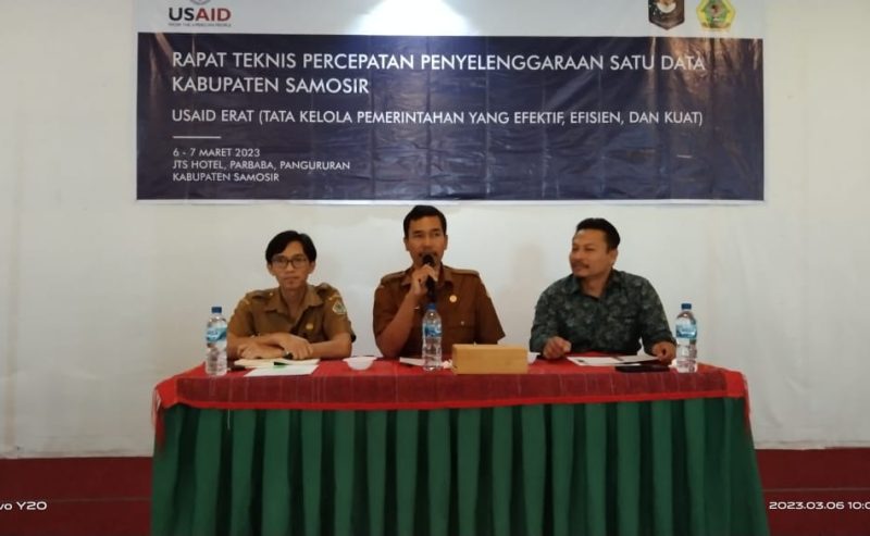 Bupati Samosir Buka Rapat Teknis Percepatan Penyelenggaraan Satu Data