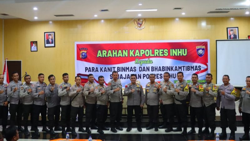 Kapolres Inhu Beri Pembekalan Terhadap Seluruh Bhabinkamtibmas