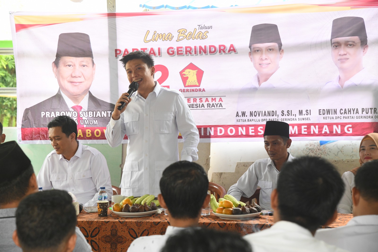 Pemilu 2024, Capai 30 Persen Suara Setiap Dapil Di Ogan Ilir Ketua BAPILU Gerindra Sumsel Potong Sapi