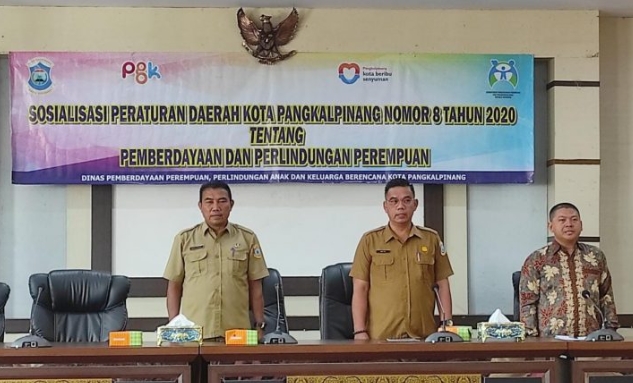 Plt. Sekda Kota Pangkalpinang Membuka Kegiatan Sosialisasi Tentang Perda Nomor 08 Tahun 2020