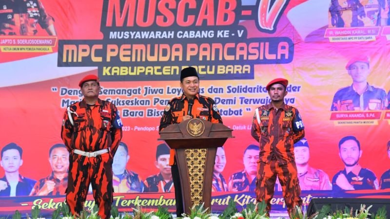Zahir Hadiri Muscab Ke – V Pemuda Pancasila Batu Bara