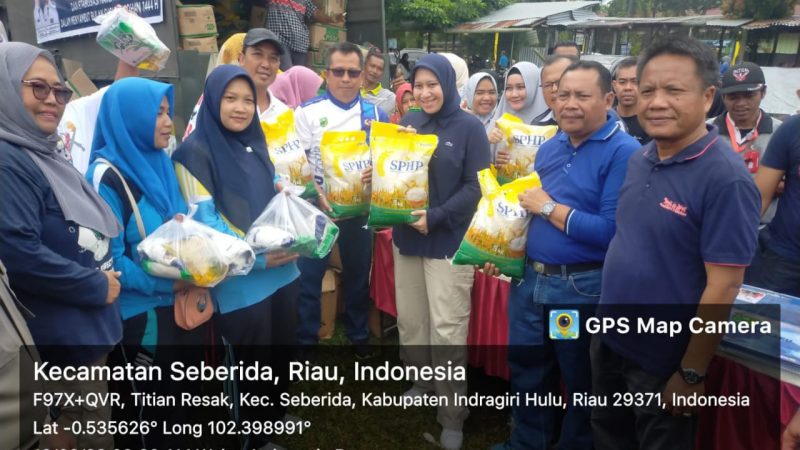 Jelang Ramadhan, Pemkab Inhu Gelar Operasi Pasar Murah Diserbu Mak Mak